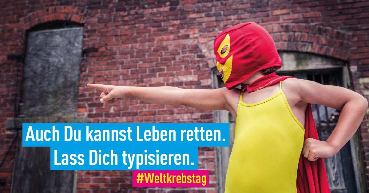 Alle 45 Minuten wird in 🇩🇪 bei einem Mensch Leukämie diagnostiziert. 9 von 10 können mithilfe einer Stammzellspende behandelt werden. Auch Du kannst #Lebensretter werden: Registriere Dich bei der Stefan-Morsch-Stiftung @DE_SMS als #Stammzellenspender. #Weltkrebstag