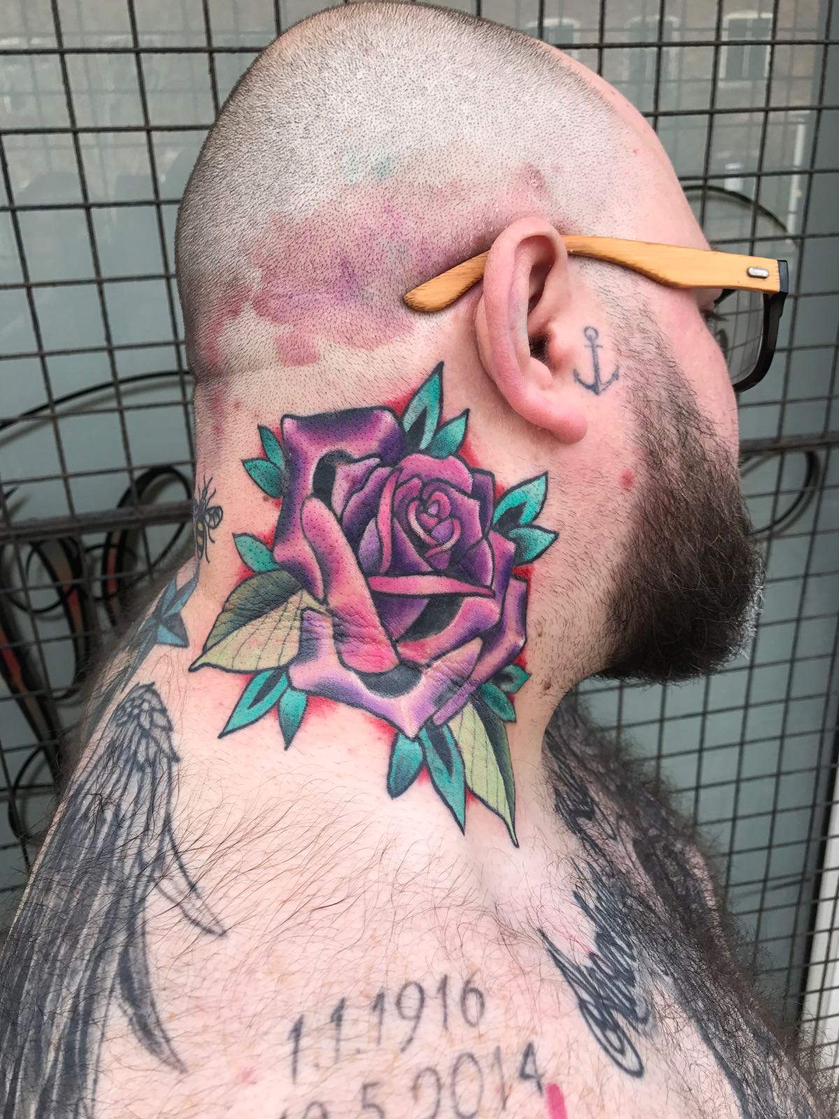 Carpe Diem Tattoo on Twitter Our JC had his neck rose this week  CarpeDiemJC WorldFamousInk fkirons EternalInk TattooArtistMag  egomachines Bold Purple rosesTattoo neotraditional tattoo  httpstcoge8VCjP2aq  Twitter