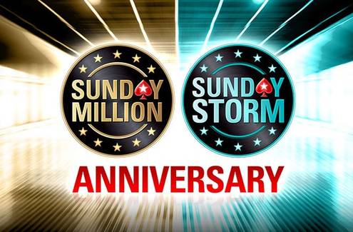 FantasymanDFS's tweet photo. Dnešní oslavy na PokerStars - výroční Sunday Million a Sunday Storm o $11.000.000! https://t.co/oyZjU8OcQH https://t.co/s8TJBsktSY