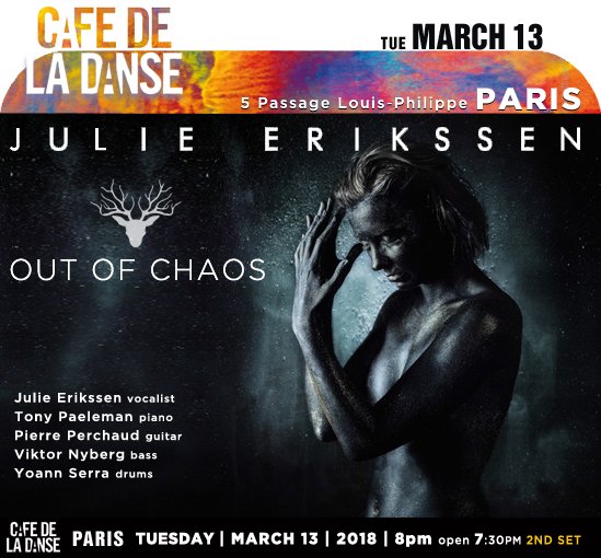 jazzsharing's tweet photo. →@Cafedeladanse #Paris
JULIE ERIKSSEN: “OUT OF CHAOS”
→https://t.co/F3tagJP3Ii
@JulieErikssen jazz&soul vocalist, songwriter | @TonyPaeleman piano
#PierrePerchaud guitar | #ViktorNyberg bass | #YoannSerra drums
Tue|March13| 8:00pm (doors7:30pm) 2ndAct
→https://t.co/CFlYtemME6 https://t.co/KrIMfsjlxA