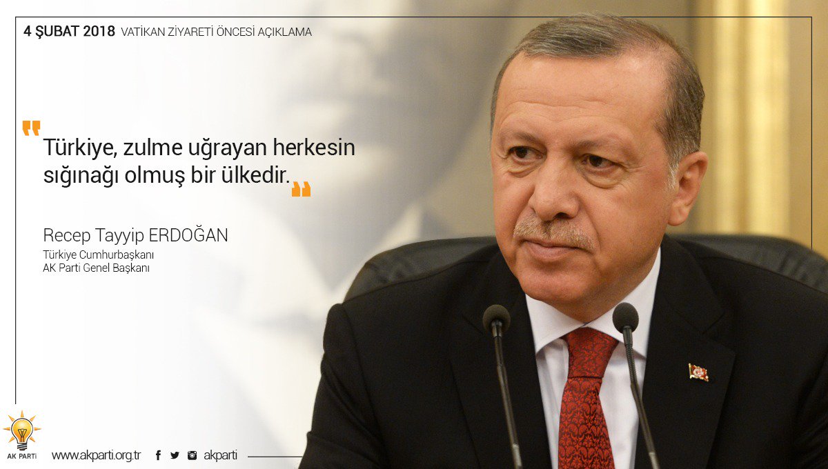 Akparti's tweet photo. “Türkiye zulme uğrayan herkesin sığınağı olmuş bir ülkedir.” https://t.co/qavCWqv4N0 https://t.co/OPVwA8RYkK