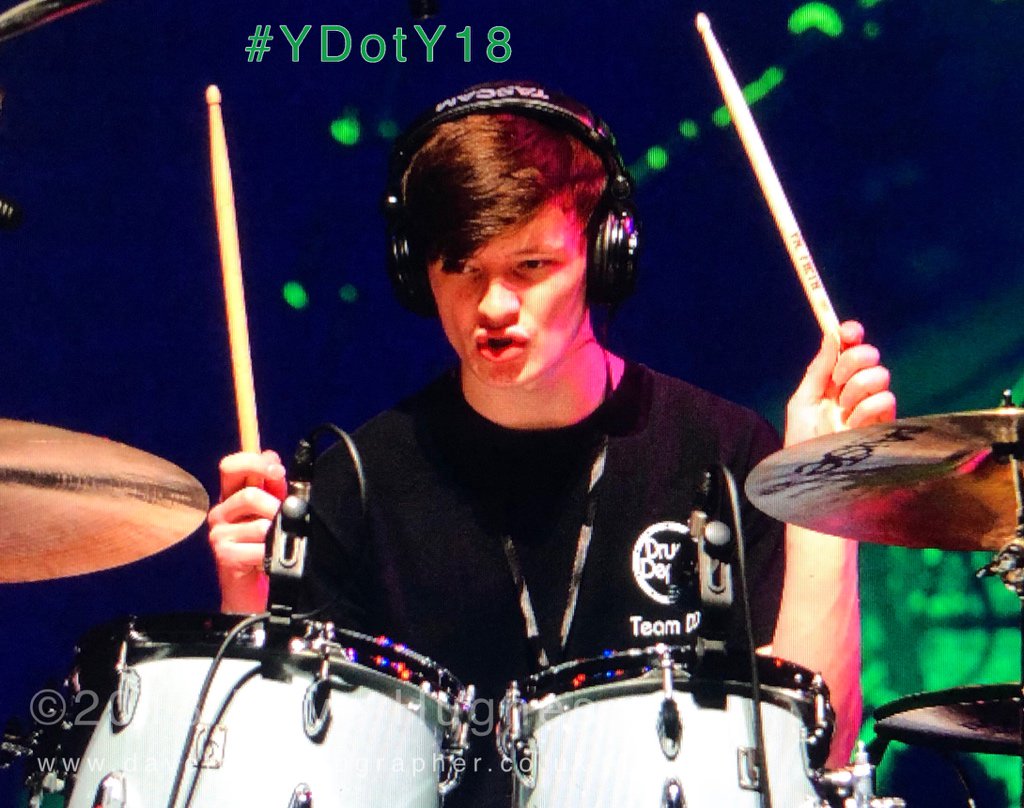 mikedolbearcom's tweet photo. Fourth young drummer finalist Iestyn Jones #YDotY18 https://t.co/zuPUTl8mIh