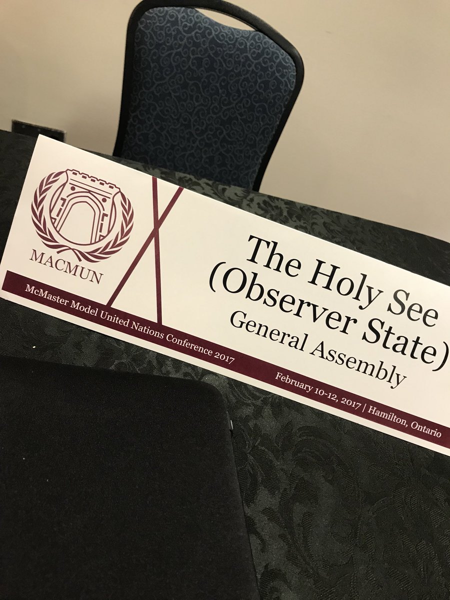 GA_HolySee's tweet photo. WE. ARE. BACK. #BLESSED #MACMUN2017? https://t.co/XEyQ3nEDvI