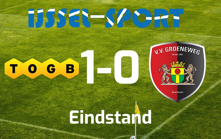 IJssel-Sport (@ijssel_sport) on Twitter photo Eindstand! <a href="/vvGroeneweg/">vv Groeneweg</a> verliest de koppositie door de nederlaag tegen @TOGB_1 #toggro #ijsselsport Eindstand! <a href="/vvGroeneweg/">vv Groeneweg</a> verliest de koppositie door de nederlaag tegen @TOGB_1 #toggro #ijsselsport