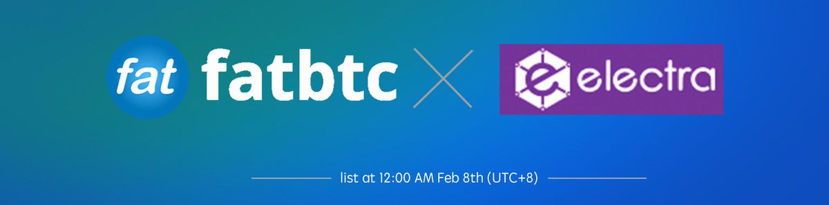 FatBTC's tweet photo. We are going to open deposit and withdraw of @ElectracoinECA at 12:00 AM Feb 5th (UTC+8), and start ECA/ETH trading at 12:00 AM Feb 8th. https://t.co/laD65Rwz5M