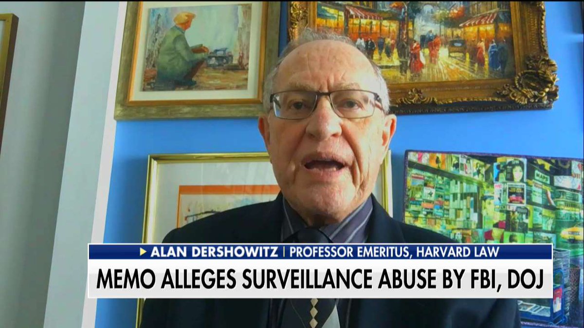 .<a href="/AlanDersh/">Alan Dershowitz</a>: "We know that the <a href="/FBI/">FBI</a> exaggerates the national security threats when they refuse to declassify memos that might embarrass them." #SundayFutures <a href="/MariaBartiromo/">Maria Bartiromo</a>
