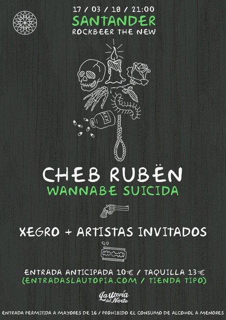 RapYCantabria's tweet photo. ++Nuevo Concierto++ Sábado 17 de marzo @CHEB_RU en Rockbeer the New (Santander) + Xegro
#21:00 https://t.co/ICYV5b8ebh