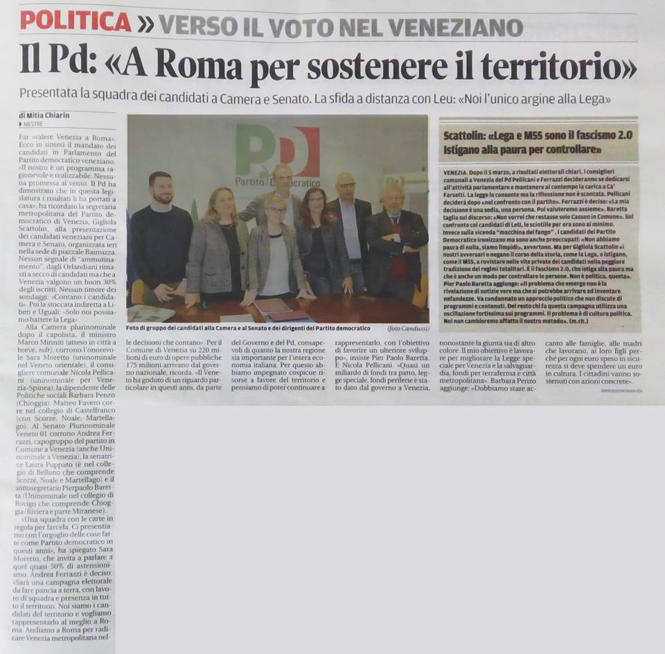 ConPellicani's tweet photo. Ieri la presentazione alla stampa dei candidati veneziani alle #elezioni2018. 
Il legame con il territorio è la cifra delle nostre candidature: conoscenza dei problemi e risposte concrete.
#ElezioniPolitiche2018 https://t.co/R0KICI06ed
