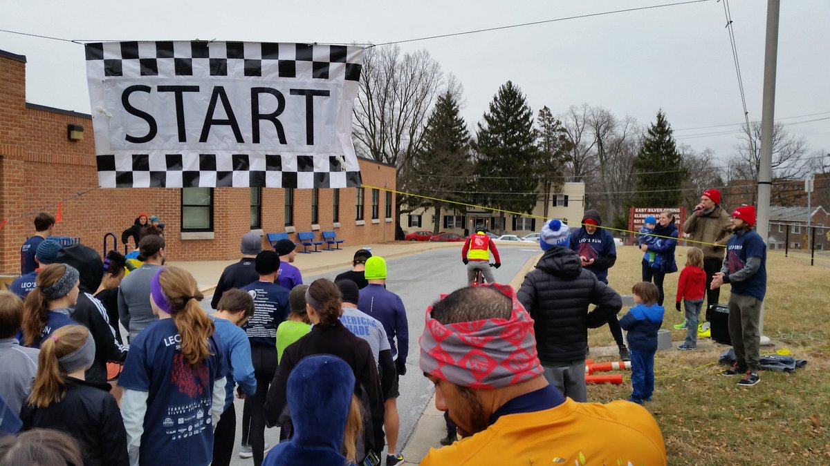 tomhucker's tweet photo. Proud to join an overflow crowd who ignored the forecast to turn out for @LeosRunSS ! Thanks to @mikeoloop &amp; CJ &amp; all the volunteers. Great to run w @Katefortakoma &amp; honored to bring a citation from @MoCoCouncilMD https://t.co/KKd97S0hNx