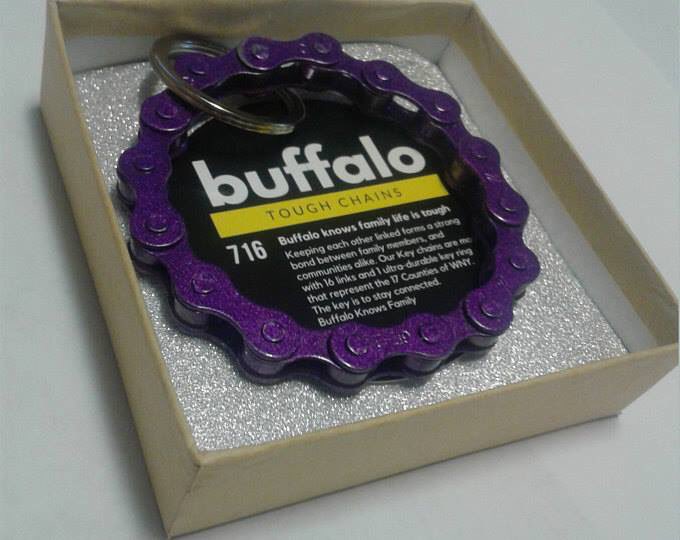 BuffaloTuffChnz's tweet photo. We are grateful to be close to the the Seneca Nation and we have found a Purple colored chain to help link our communities together in the fight against this disease.  With support from communities all over buffalo, we can help connect families affected by addiction. https://t.co/eW3wimKASW