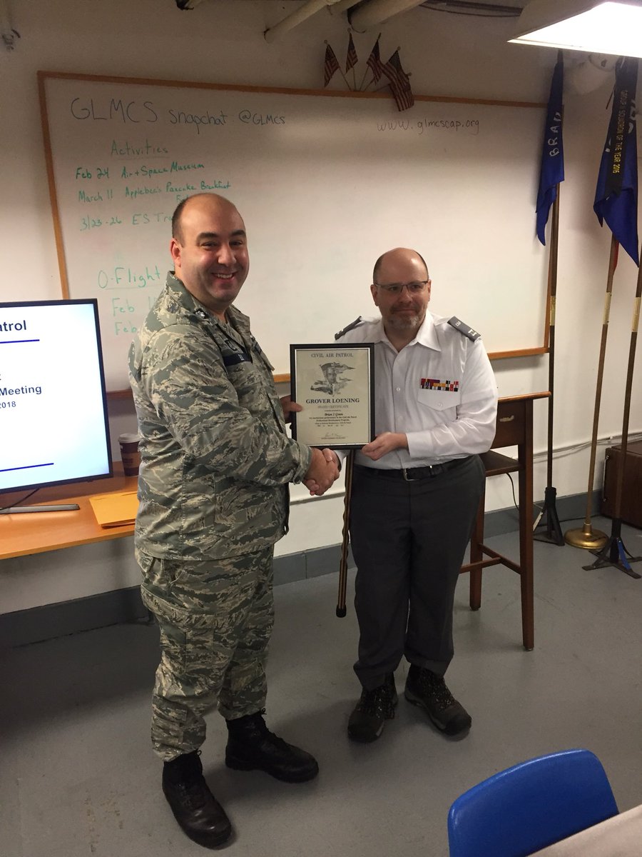 MD042_CC's tweet photo. Congrats to Captain Brian Green on earning his Level III. A kid well done! @MDWGCAP @TowsonCAP @MER_CAP https://t.co/EYh7WDvn4K