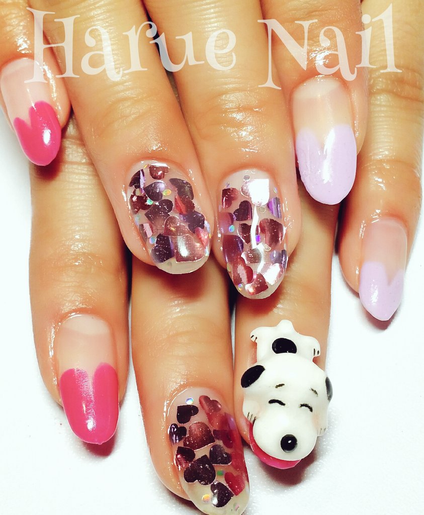 Harue בטוויטר 懐かしい何年か前のバレンタインネイル 立体のスヌーさんも手作り っ お菓子ネイル バレンタインネイル スヌーピーネイル 3dネイル Haruenail ジェルネイル 岡山ネイル ネイルサロン 自宅サロン スカルプネイル Nails Nailart