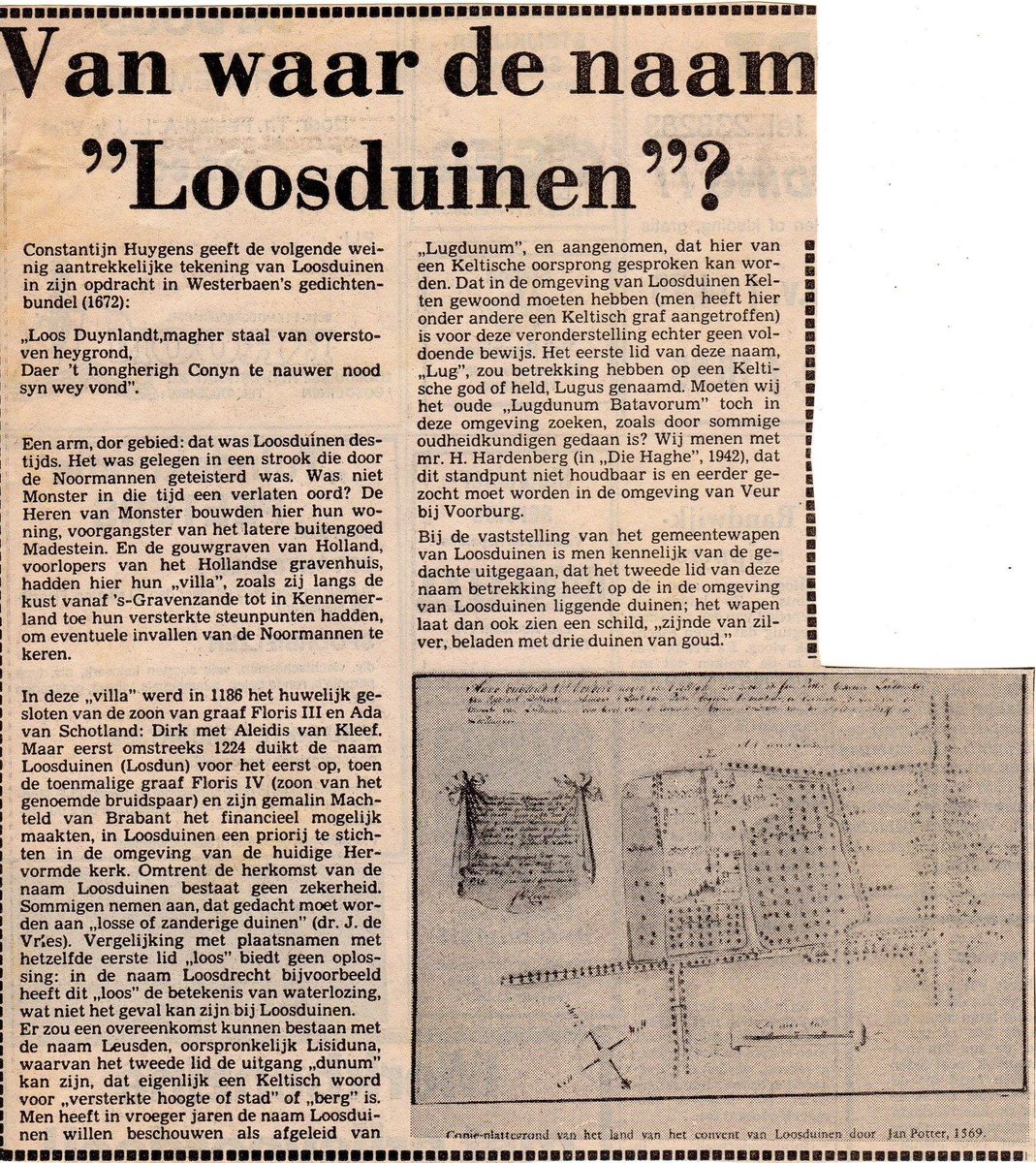Leuk om te weten! 
Van waar de naam 👉“#Loosduinen”?
Uit de #Randwijk met dank aan Ellen van Amerongen.