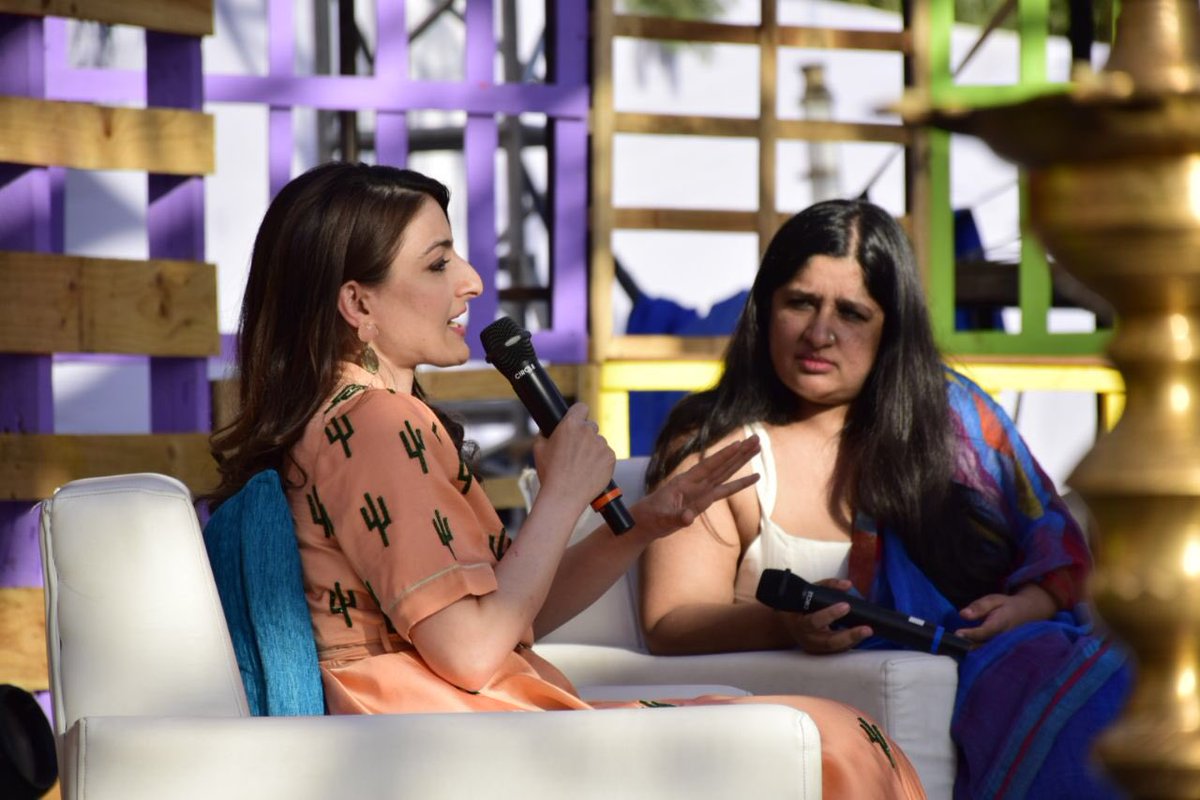timeslitfestblr's tweet photo. The most awaited session of the day - Moderately Famous with @sakpataudi at @timeslitfestblr just started! Watch it live on our Facebook page #ACTTimesLitFest #TimesLitFestBLR #TimesLitFest https://t.co/QDYsrOmoDT