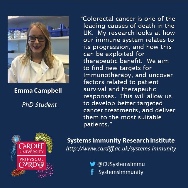 CUSystemsImmu's tweet photo. Understanding the immune system for novel therapies, vaccines and diagnostics – We are working on it.
#CardiffResearch #SystemsImmunity #WomenInSTEM #WorldCancerDay https://t.co/UWTs9lxrdj