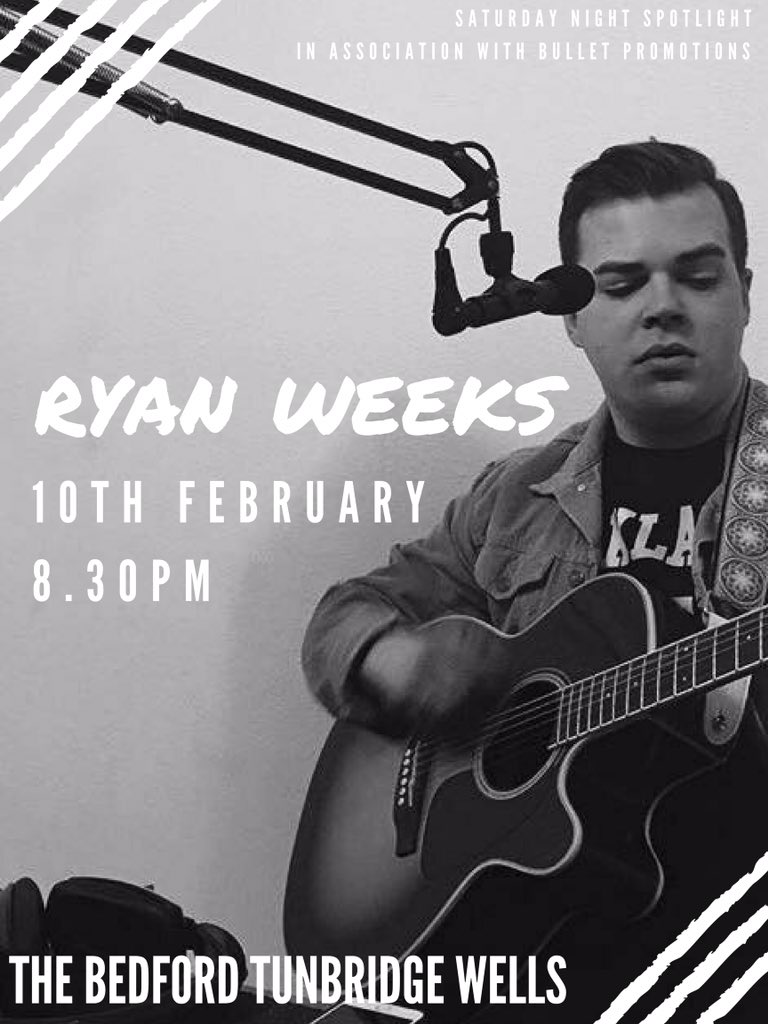 SNSsaturday's tweet photo. The legendary @RyanWeeksmusic comes to the @SNSsaturday for the first time in 2018 in association with @promotionbullet
Come down for the very best in live music each and every Saturday night @TheBedfordTW
#RyanWeeks #BulletPromotions #Bedford #TunbridgeWells #LiveMusic RT https://t.co/soRZncgF5p