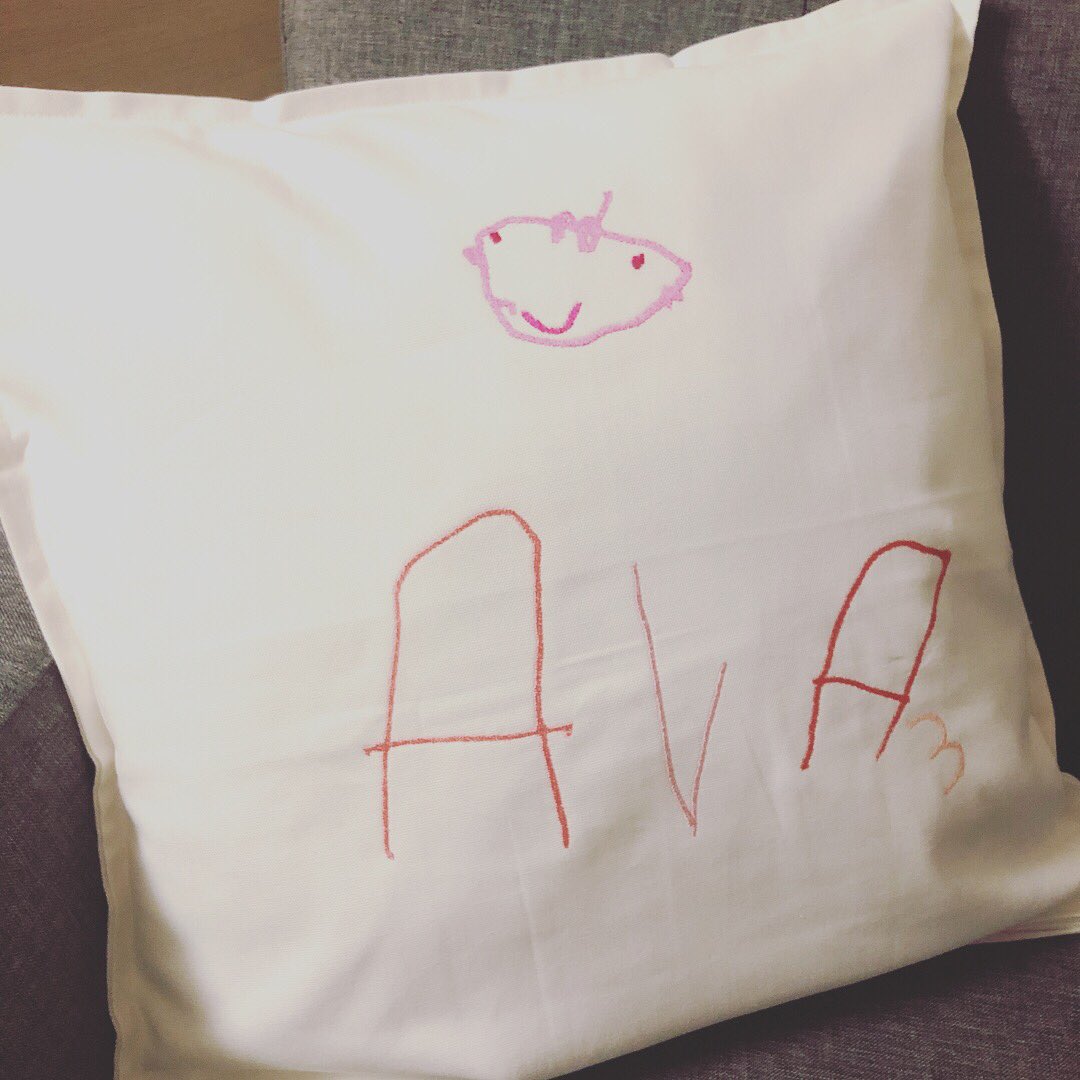 Another custom cushion made from this budding artists work! Great work Ava! Your family can treasure this for years to come as they watch you grow! Contact me today to design yours, make great keepsakes or gifts 🎁