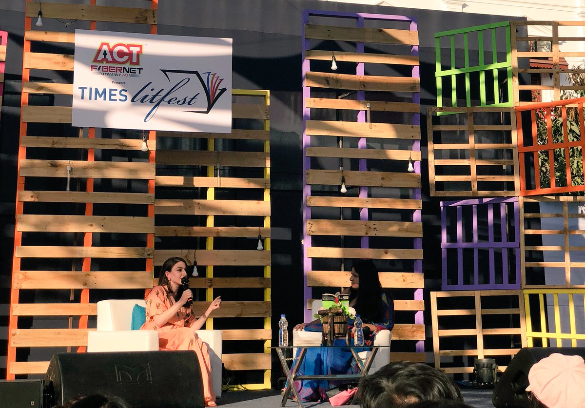 ACTFibernet's tweet photo. “We travel because we know we will come home and when we do, home is the same but we are changed and that changes everything.”
- The Perils of Being Moderately Famous
The incredible @sakpataudi at the #ACTTimesLitFest, day - 2. https://t.co/P8xpsjzr8p