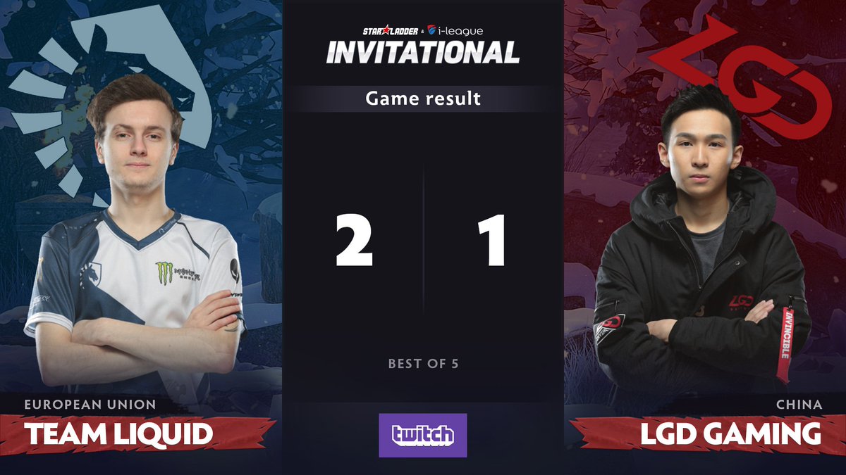 StarLadderDota2's tweet photo. SL i-League #InvitationalS4 Grand Final: @TeamLiquid 2:1 @LGDgaming, Bo5
#dota2 #dotasltv
RU: https://t.co/C2uBtrrn3J
EN: https://t.co/RpV778VUN5 https://t.co/thWpZ2mFvj