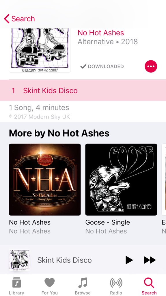Eden_PW's tweet photo. @nohotashesband It’s seems Apple Music has managed to conglomerate you somehow with a hard rock band, also called No Hot Ashes (heads up, they’ve got nothin on you) https://t.co/ZLz3fQGoAw