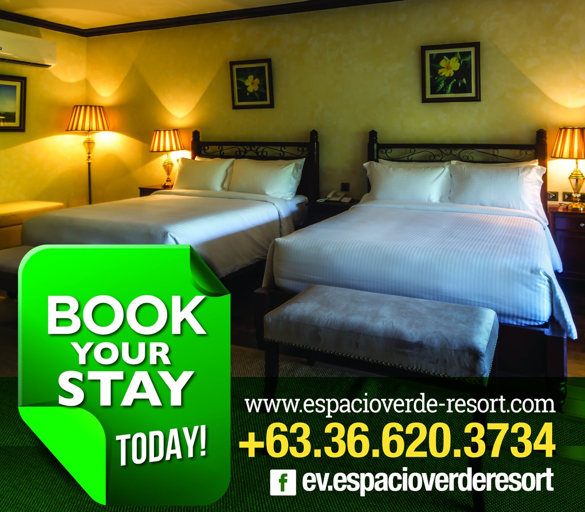 espacioverdeph's tweet photo. For a delightful and heartwarming hotel experience in the seafood capital of the Philippines, book your room now at Espacio Verde Garden Villas. #EspacioVerde #RelaxinStyle #WheninCapiz #DiscoverRoxas #Travelgram #HotelPH 😊 https://t.co/v24Rwm8tDp