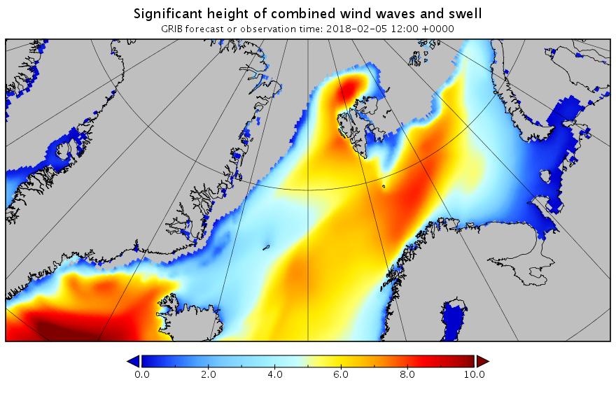 GreatWhiteCon's tweet image. Rain is forecast for #Svalbard once again, as are giant waves in the #FramStrait:

GreatWhiteCon.info/2018/02/the-fe…

The  #SeaIce in the #Arctic is in for a bit of a battering tomorrow!