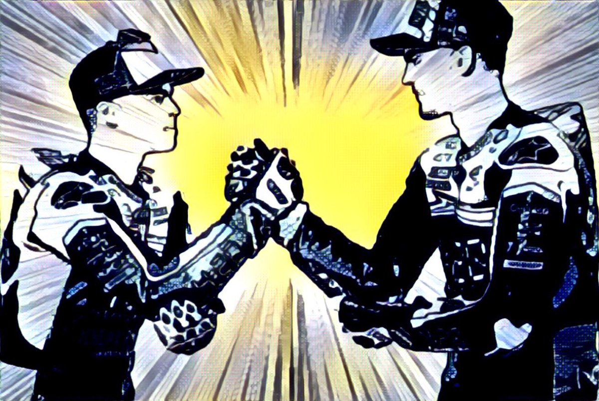 ForwardFan's tweet photo. >> @ericgranado & @Stefanomanzi62 gathering #ForwardPower for the first #WinterTest!!
#ForwardRacing
#Cartoonized
#2018Season
#Moto2
#EG51 #Manzo62
#OnlyTheBrave
#ProudToBeAForwardFan https://t.co/UZt8XJmLc4
