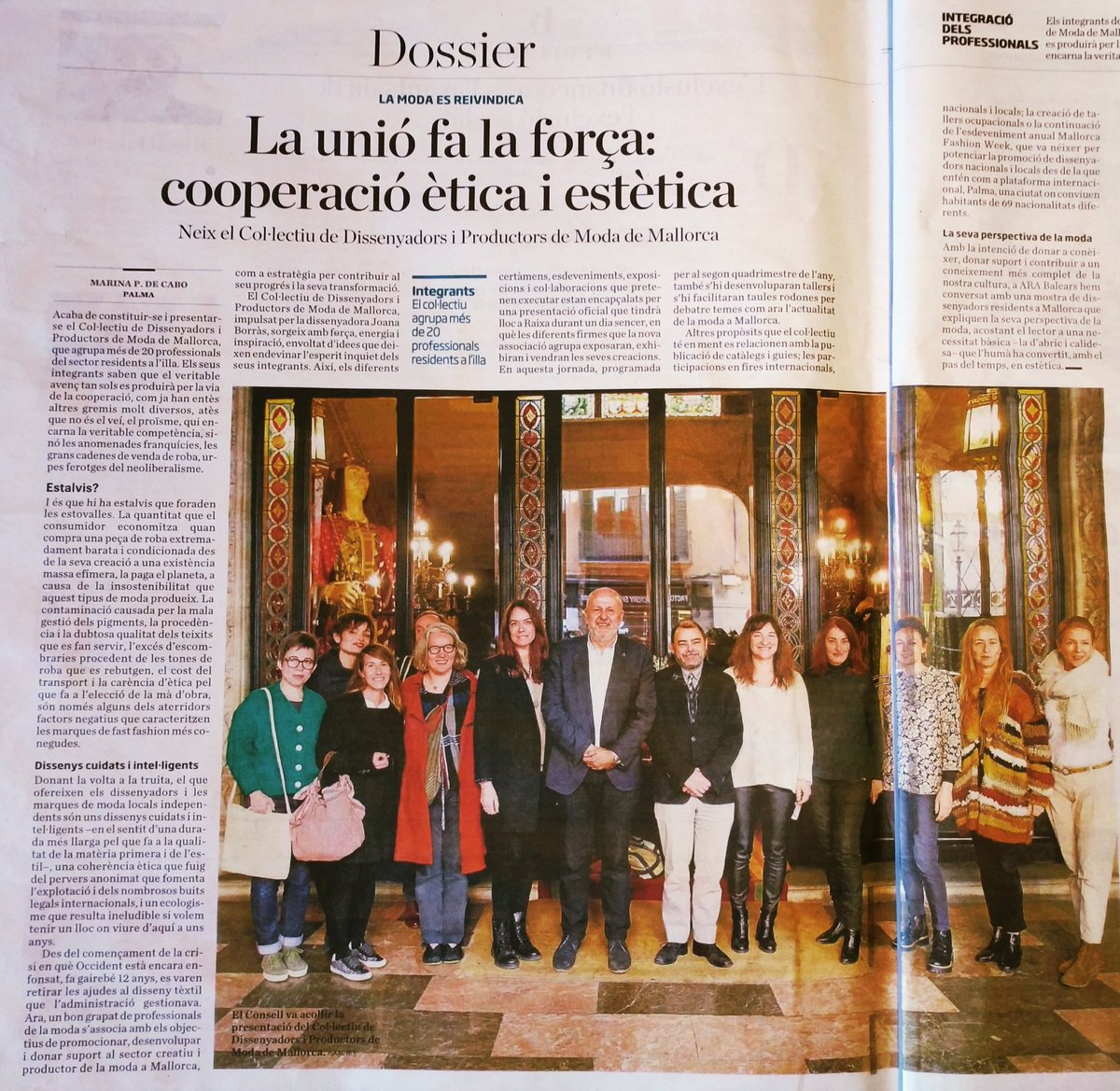 CModaMallorca's tweet photo. Des del @CModaMallorca estem molt agraïts al @ARAbalears pel Dossier on explica el projecte que volem desenvolupar i les necessitats del sector https://t.co/LBU07YzD7P