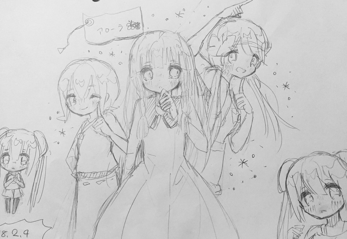ぬいちゃんにアローラ三人娘とメイちゃんを描いていただいた😂✨そして本日の収穫 
