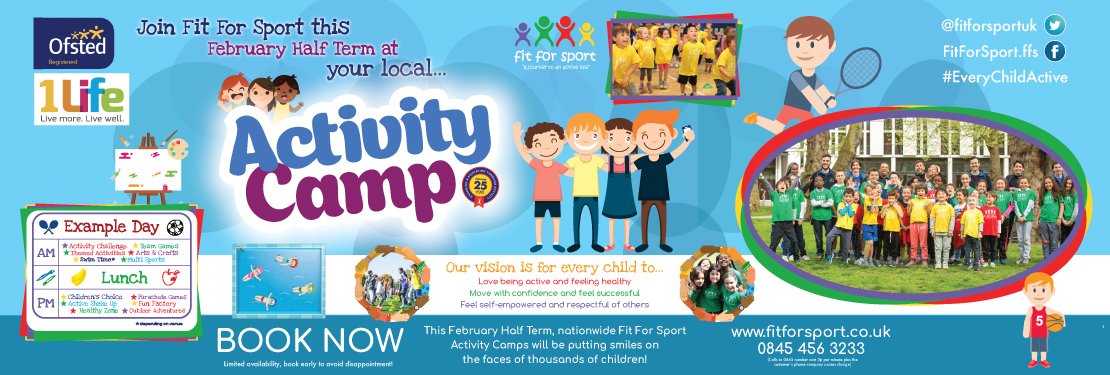 Keep your #kids #active all #FebruaryHalfTerm at our @fitforsportuk activity camp! Book now at bit.ly/1zoyfFG