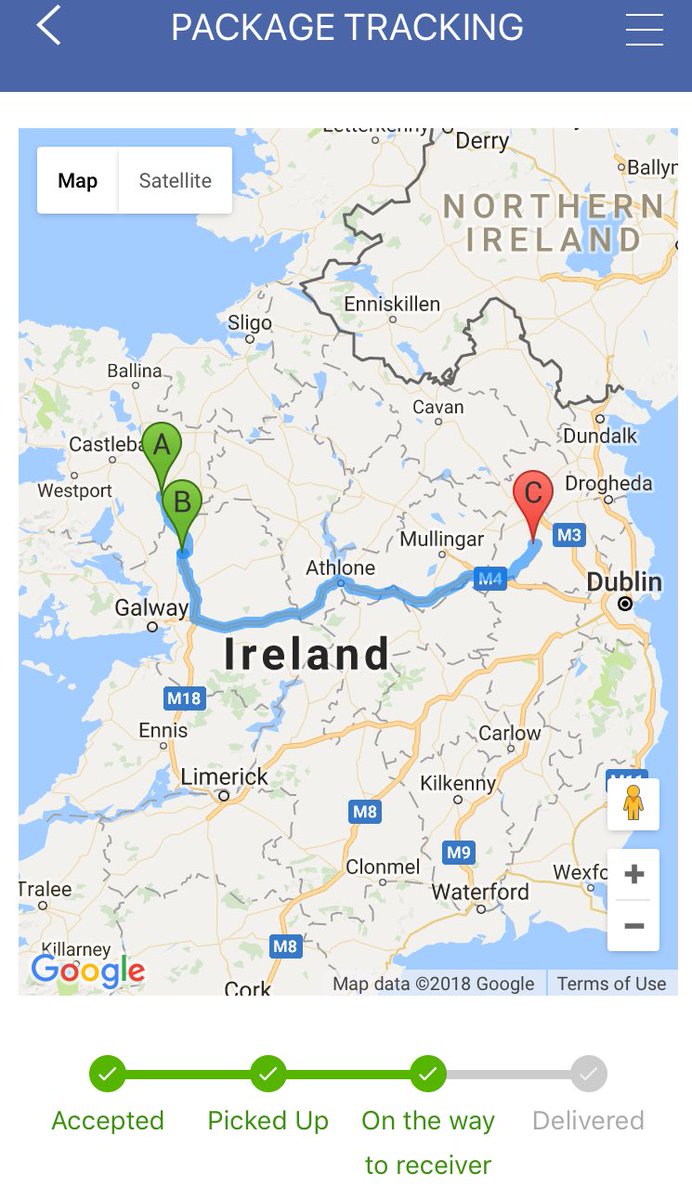 DropToU1's tweet image. The biggest struggle for Couriers currently is making the final km(s) of a delivery of a package. Particularly in rural areas, it is often both time consuming, &amp;amp; frustrating to find addresses. Why not talk to DropToU about solving these last km issues? #courier
