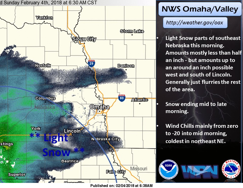 NWS Omaha on Twitter "Light snow will affect parts of the area into