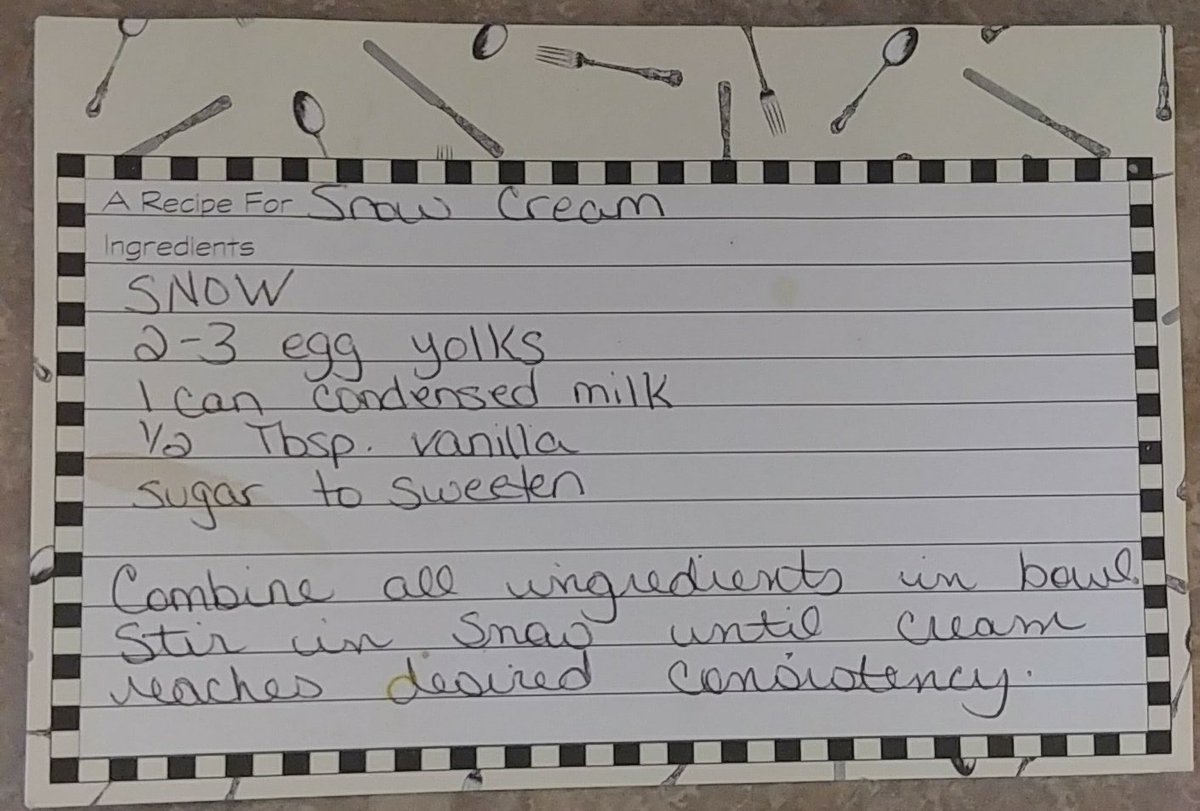 Get your snow cream in before the snow turns to freezing rain!