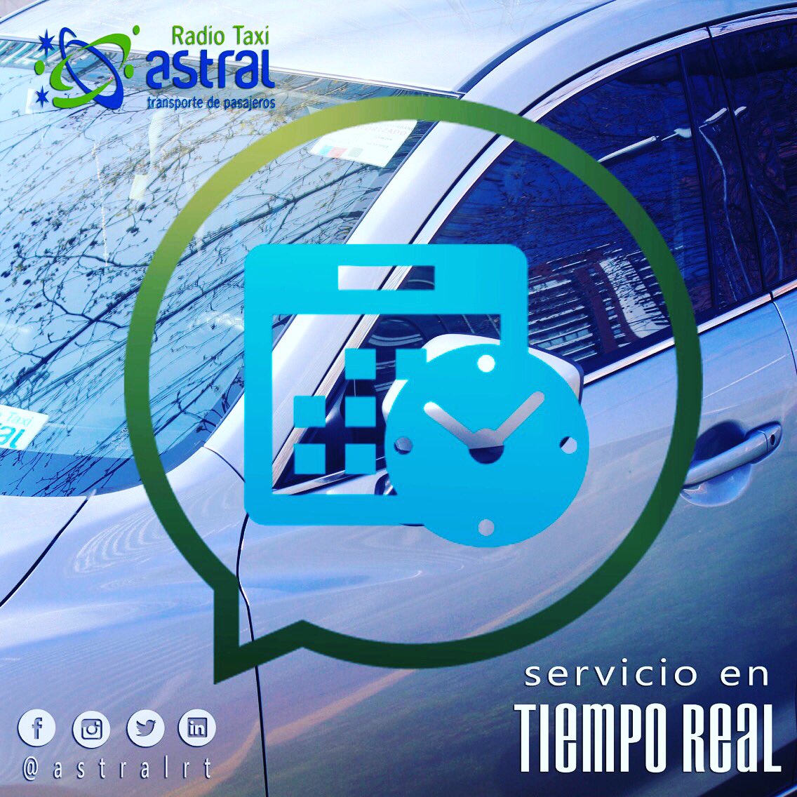 astralrt's tweet photo. Nuestro servicio informa en tiempo real la llegada del transporte solicitado.
Contáctenos a través de https://t.co/vRHStZrwJG y síganos en nuestras redes sociales @astralrt para compartir un viaje de Seguridad y Confort.
#servicoentiemporeal #cercadeti #radiotaxi #astralrt #scl https://t.co/iwVORtho0Q