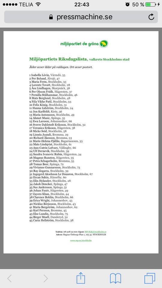 #kryssacarin Så stolt att få stå på samma lista inför valet 2018 som mina förebilder <a href="/IsabellaLovin/">Isabella Lövin 🌻</a> @pernillastålhammar får se om demokratin funkar?