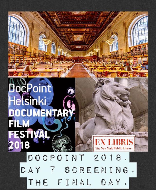 NiemenTommi's tweet photo. 🎞📽 Day 7/7 #thefinalday #screening #exlibristhenewyorkpubliclibrary #exlibris #newyork #publiclibrary #library #197minutes #massive #epic #orion #zipporahfilms #cinemaldito #docpoint2018 #documentaryfilmfestival #documentary #film #festival #polaroi… https://t.co/SrhrIsFWP4 https://t.co/4AN4Zw0Akv