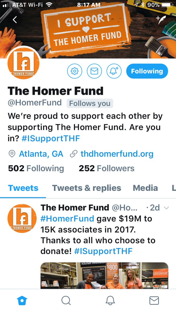Jim Emge (@emgejim) on Twitter photo Just noticed The Homer Fund only has 252 followers?? Letās get this to 10,000 or more. Please retweet and FOLLOW. Stellar news about the Greatest Employee Fund in the world!! <a href="/HomerFund/">The Homer Fund</a> #ISupportTHF Just noticed The Homer Fund only has 252 followers?? Letās get this to 10,000 or more. Please retweet and FOLLOW. Stellar news about the Greatest Employee Fund in the world!! <a href="/HomerFund/">The Homer Fund</a> #ISupportTHF