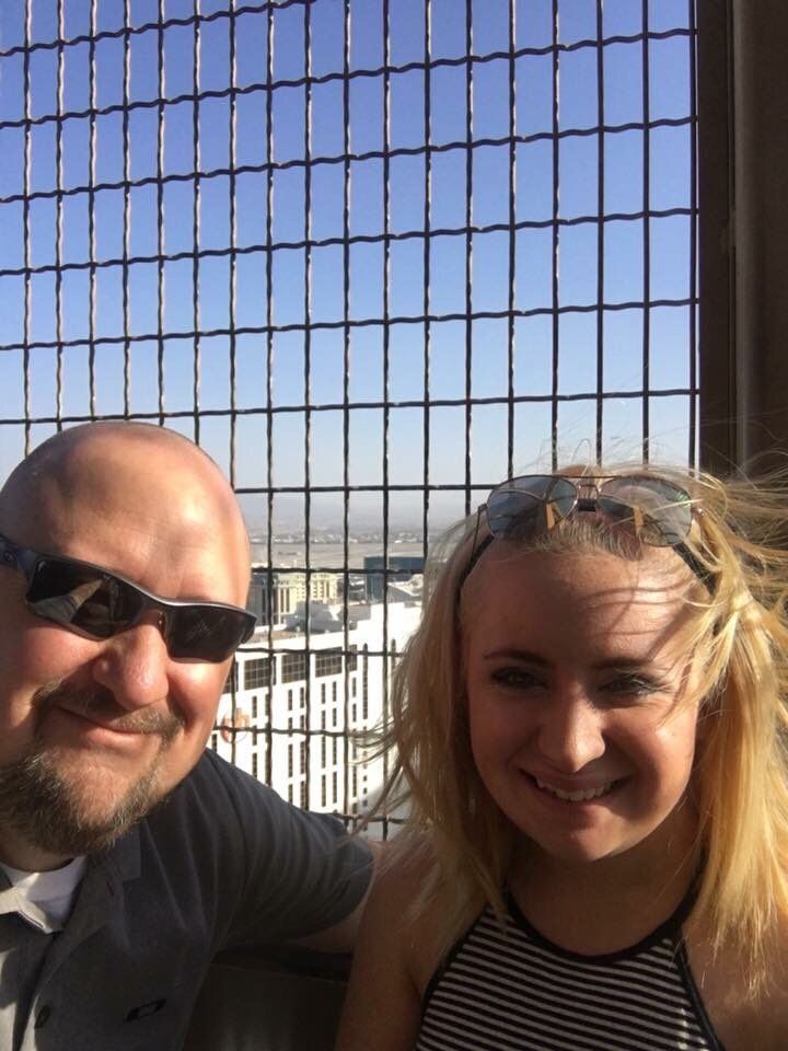 asmith5678cheer's tweet photo. #worldcancerday thankful to say my dads a cancer survivor💜🎗and remembering my mimi everyday❤️ 5 months since she lost her battle, but thinking of her everyday🎗❤️ https://t.co/gt9LbIVlXQ