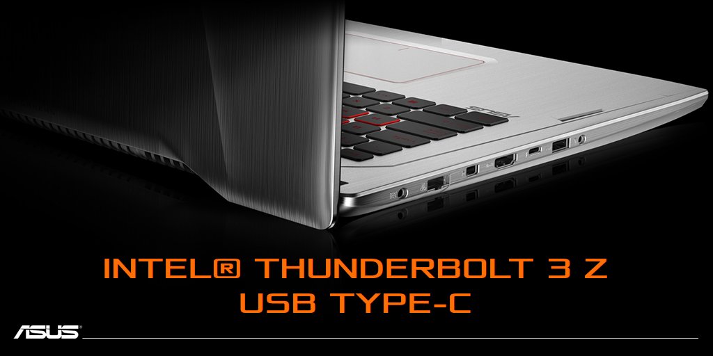 ASUS_PL's tweet photo. Zintegrowana technologia Intel Thunderbolt pozwala na transmisję danych z prędkością do 40 Gb/s na jednym kablu. #ASUS #ROG #Strix #GL702 https://t.co/YpmpVblMKf