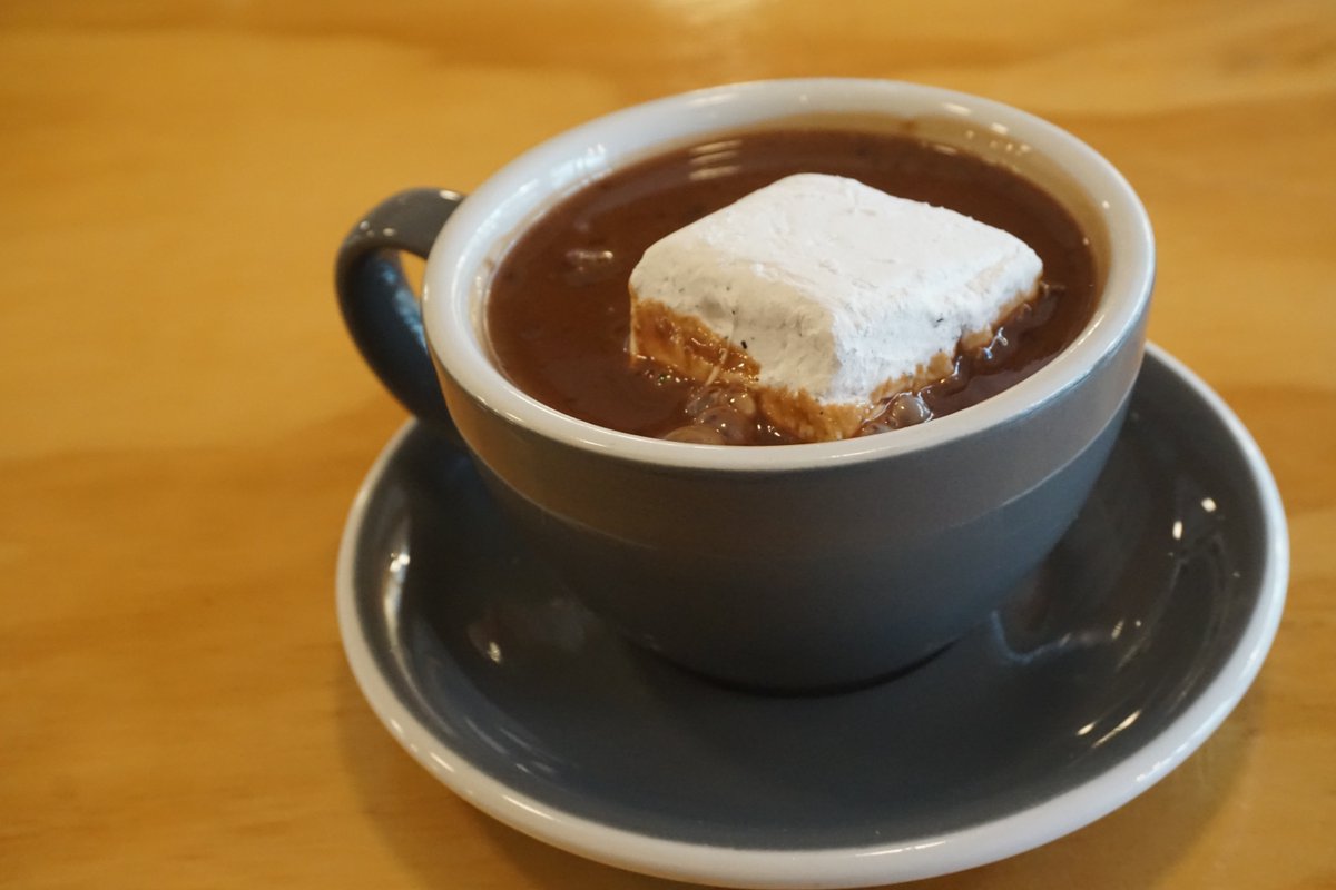 Make dark hot chocolate your MVP today!  Calories don't count on #superbowlSunday (we checked) so come enjoy this decadent dark chocolate before we switch over to Nutella hot chocolate on Monday.  Hurry - we close at 4 pm today for the big game!