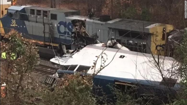 cnnbrk's tweet photo. About 5,000 gallons of fuel spilled when an Amtrak train and freight train collided in South Carolina, authorities say. https://t.co/3mm4E36xQI https://t.co/emntIKLWGa