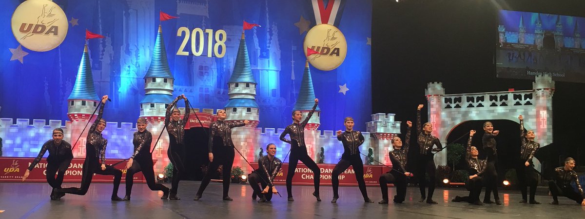 Loving the creative use of costumes from Hamden High School in Varsity High Kick Finals! #UDAnationals