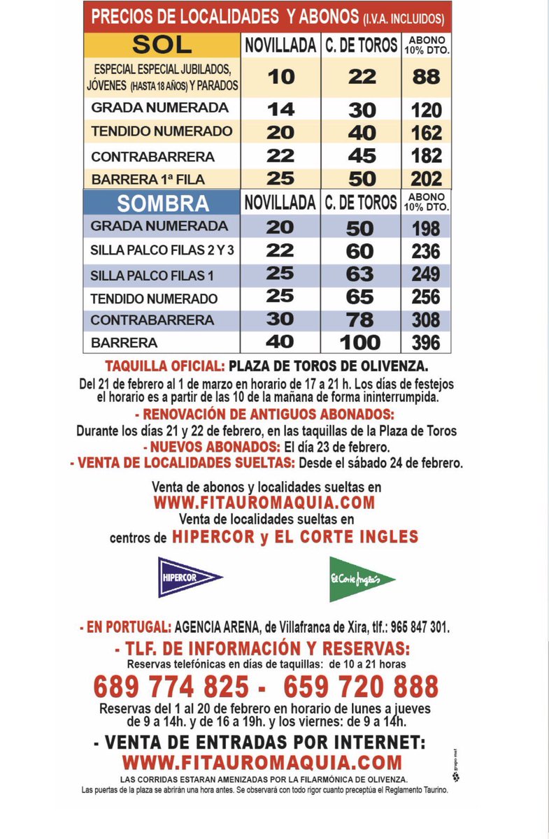 FITauromaquia's tweet photo. OLIVENZA. ¿Aún no has hecho planes para pasar un fin de semana intenso de toros? Comienza tu temporada en Olivenza. ¡Ya puedes reservar tu abono! https://t.co/sawCH2hqEF