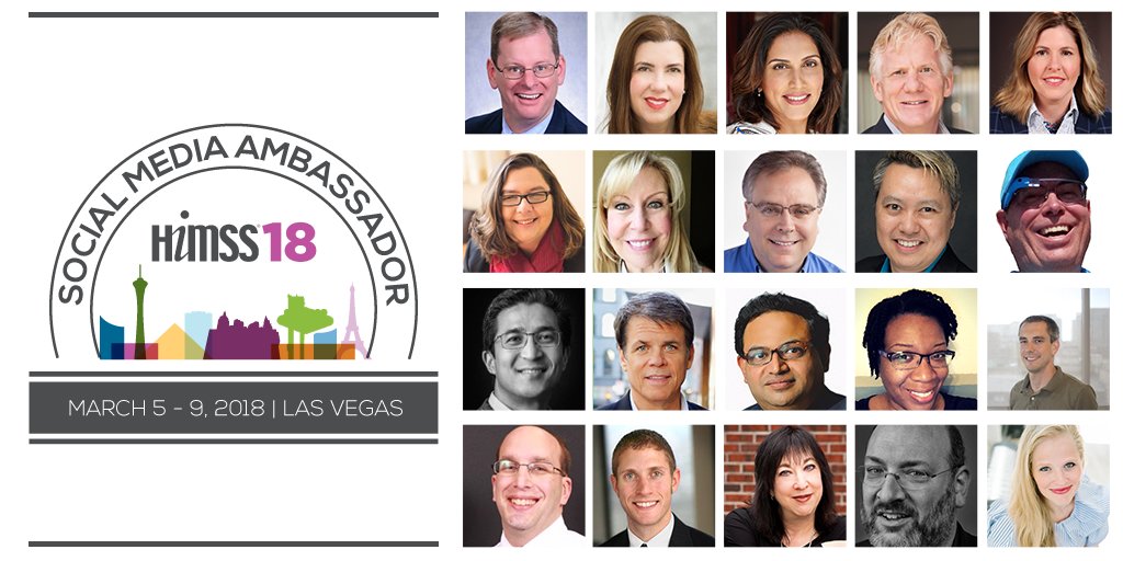 wareFLO's tweet photo. @kristinevick @StuckonSW @CoherenceMed @innonurse @Lygeia @healthythinker @drnic1 @Colin_Hung @gnayyar @BFMack @MichaelGaspar Introducing the #HIMSS18 Social Media Ambassadors (everone say hi! ๐๐๐) https://t.co/FfoFFxSS09 HIMSS conf is largest annual health IT conf, I've been an an SMA since #HIMSS14, & @MichaelGaspar runs it for @HIMSS: ~150K tweets, ~40K participants & almost billion impressions! https://t.co/ebQduTz8Uq