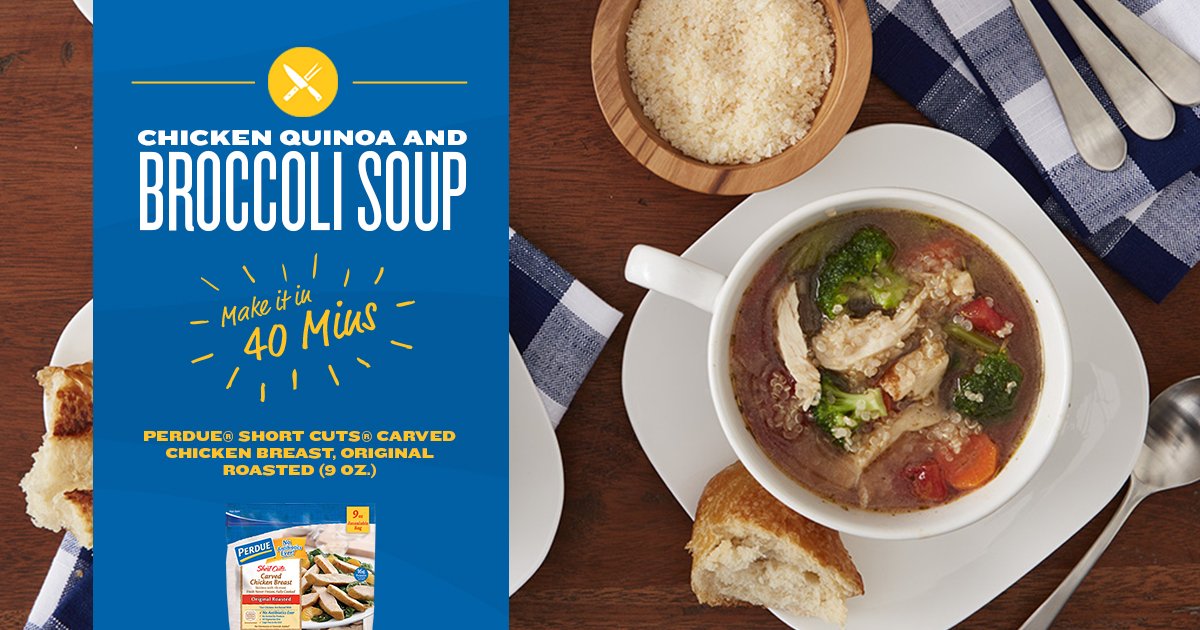 TraciMcCormic11's tweet photo. Those cold temperatures are lingering around, so warm yourself up with a hot cup of @PerdueChicken Quinoa &amp; Broccoli Soup! #Promotion #PerdueCrew - https://t.co/QK8aMRm4oU https://t.co/MCqbS2wTv8