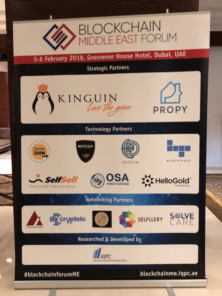 PropyInc's tweet image. #Propy is a proud strategic partner &amp;amp; sponsor of the 2nd #Blockchain Middle East Forum taking place in #Dubai, #UAE Feb. 5th &amp;amp; 6th where Propy CEO @ngladkikh and advisor @arrington will be speaking. 

$PRO #RealEstate #FirstMover #Bitcoin #Ethereum

blockchainme.iqpc.ae