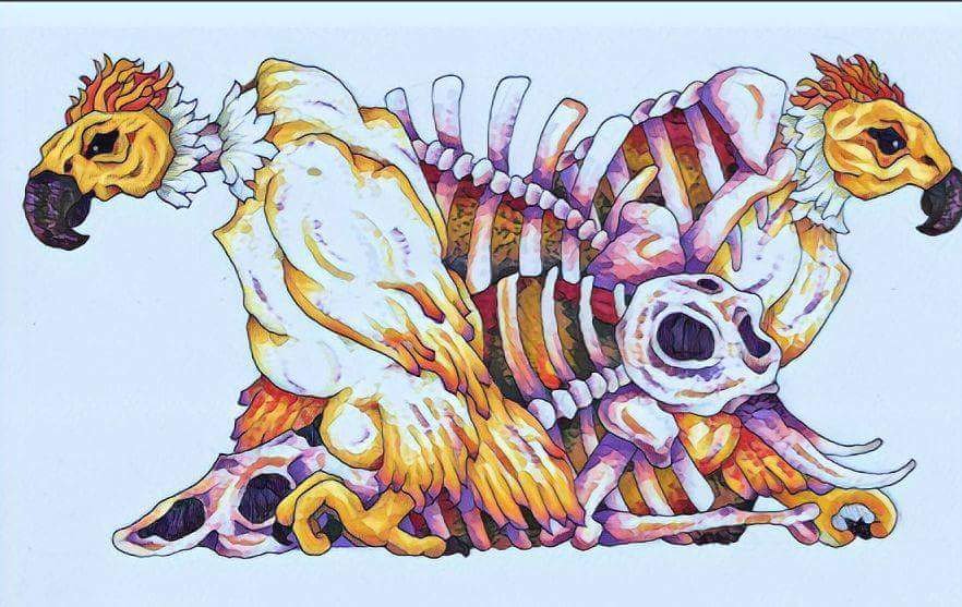 Met trots presenteren wij het ontwerp voor 2018 met als titel "Aasgieren".
Ontwerper is de 15 jarige Luuk Smees die zijn tweede ontwerp voor onze corsogroep heeft mogen maken.