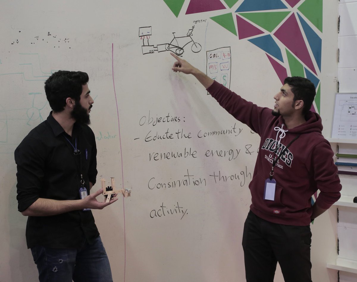 FABLAB_Dhahran's tweet photo. Prototyping is the major phase of creating any innovation project. #FABLAB_DH #KFUPM #KFUPM_DSR #ithra #Energy_Bike https://t.co/pEhze7GC1P