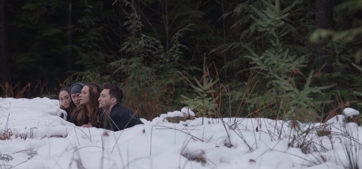 JRothenbergTV's tweet photo. Because we can’t put the trailer out yet, I’ll share some random Season 5 screenshots from time to time, starting with this one featuring @Linz zmorgan @RichardSHarmon @tasyateles and @LuisadOliveira #The100 #NewAdventureSquad https://t.co/ctdaWaOWbR