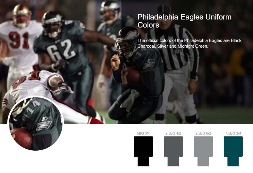 Check out these New England <a href="/Patriots/">New England Patriots</a>  &amp; Philadelphia <a href="/Eagles/">Philadelphia Eagles</a>  color notations! #SuperBowl #SuperBowl52 #SuperBowlLII